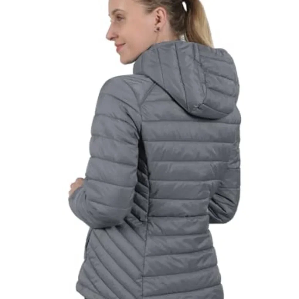 Synthetic Down Puffer Jacket Lightweight Packable Hooded Water Resistant